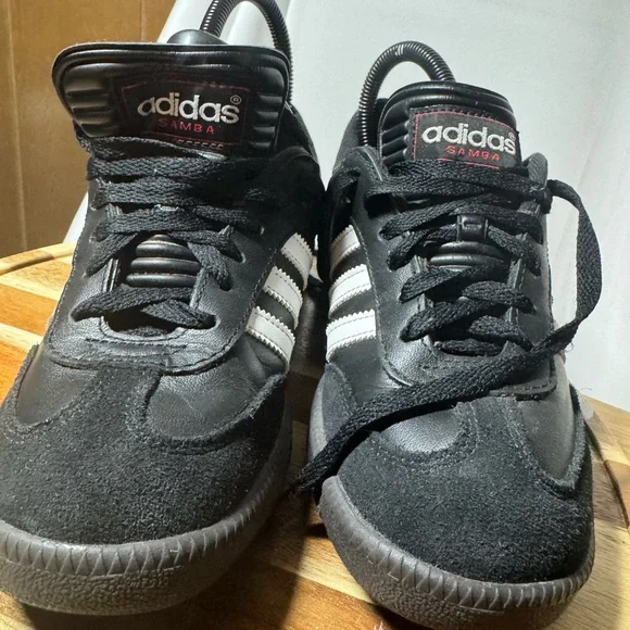 Adidas Samba Boys Classic Sneakers Lace-up Black&White Size  3 - Picture 6 of 8